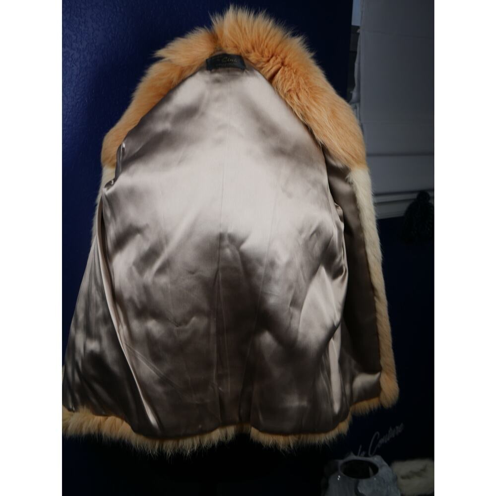 Unique Ivory Ombre to Peach Fox Fur Coat Jacket - 5