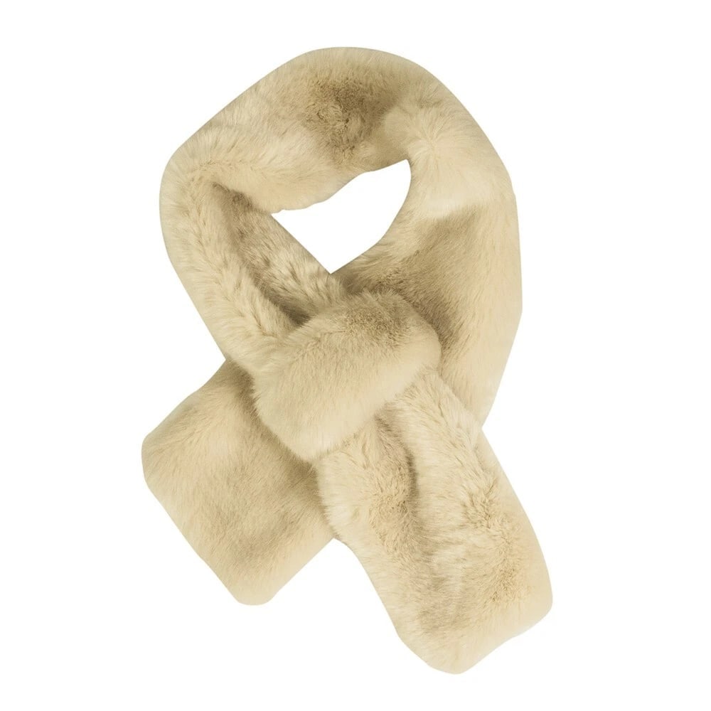 KN Kati Niemi Collection White Faux Fur Collar Neck Warmer Winter Scarf (1 of 8)