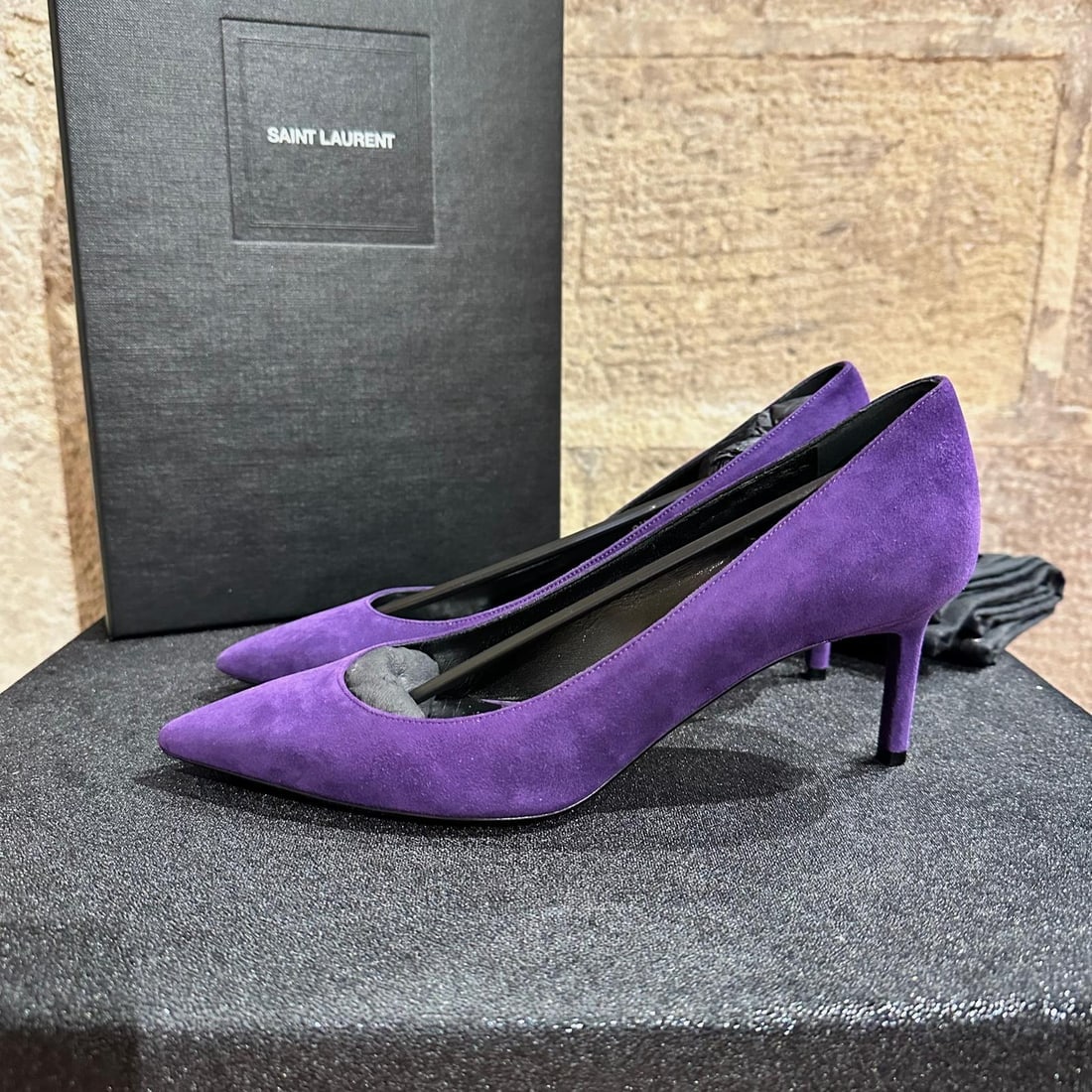 SAINT LAURENT Purple Suede Pumps Shoes Size 36 EU / 5.5 US - 3