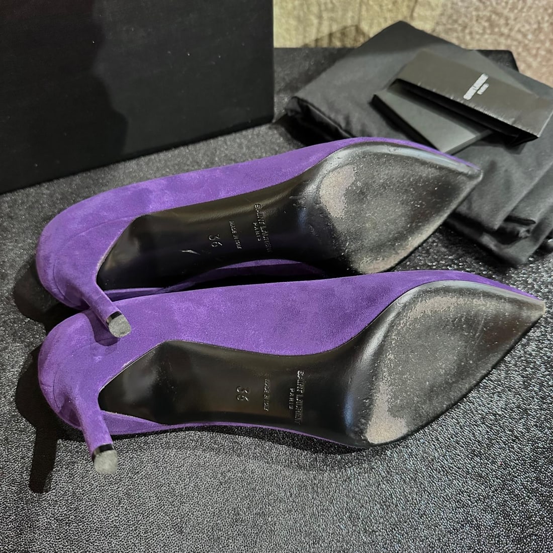 SAINT LAURENT Purple Suede Pumps Shoes Size 36 EU / 5.5 US - 7