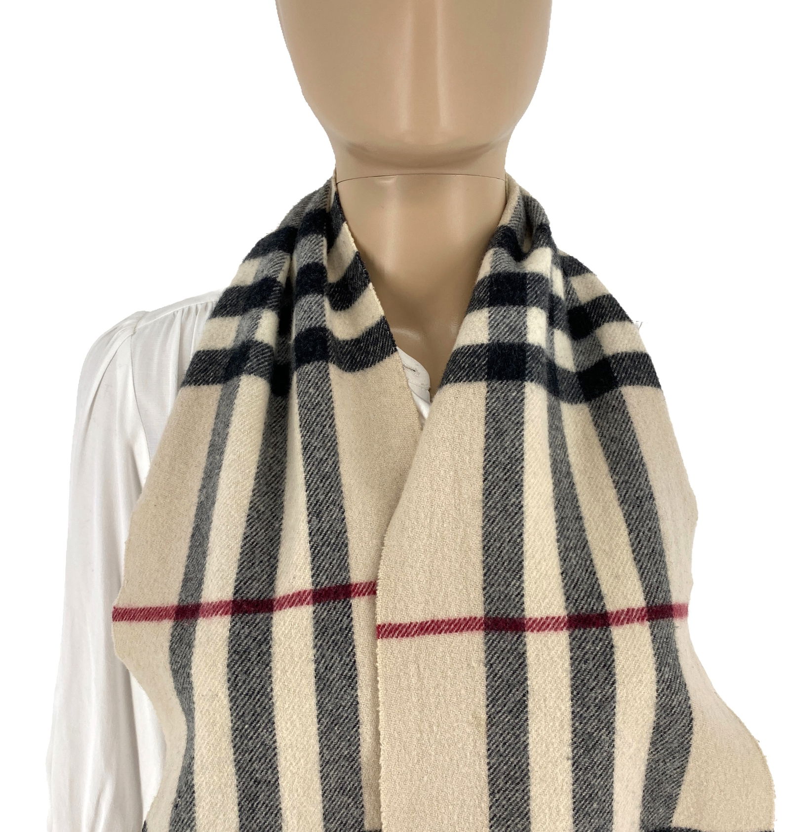 Burberry Children Beige Merino Wool & Cashmere Small Scarf - 2