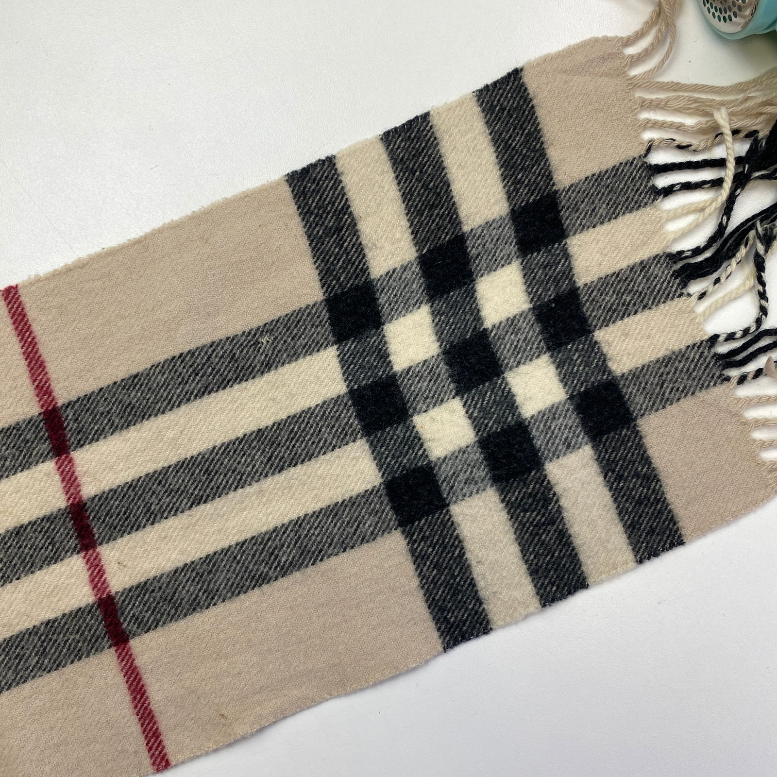 Burberry Children Beige Merino Wool & Cashmere Small Scarf - 4