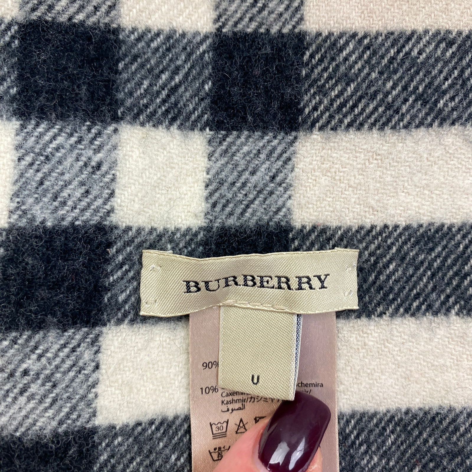 Burberry Children Beige Merino Wool & Cashmere Small Scarf - 6