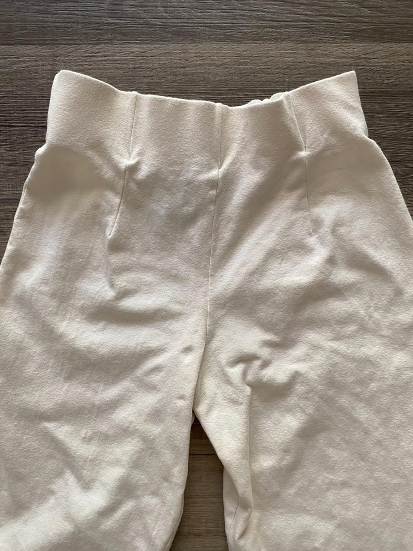 Vintage 1980s Off White Stirrup Pants Womens S M - 6