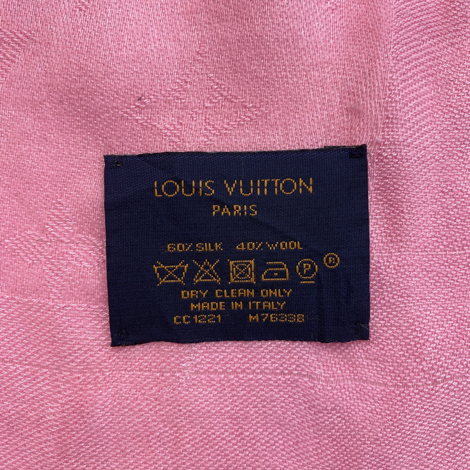 Louis Vuitton Pink 60% Silk 40% Wool Large Shawl - 8