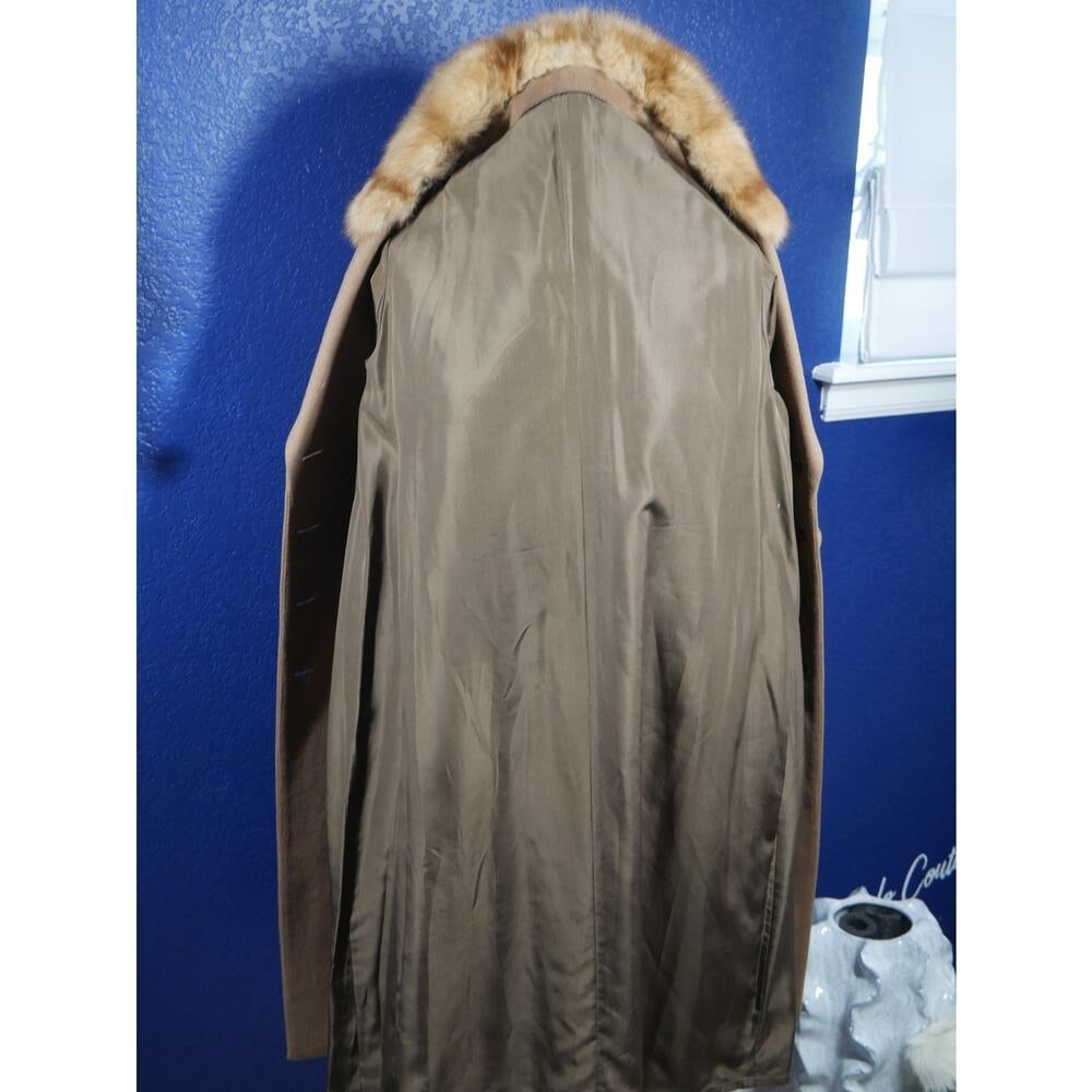 Stunning Camel Cashmere & Golden Barguzin Russian Sable Fur Coat Jacket - 6