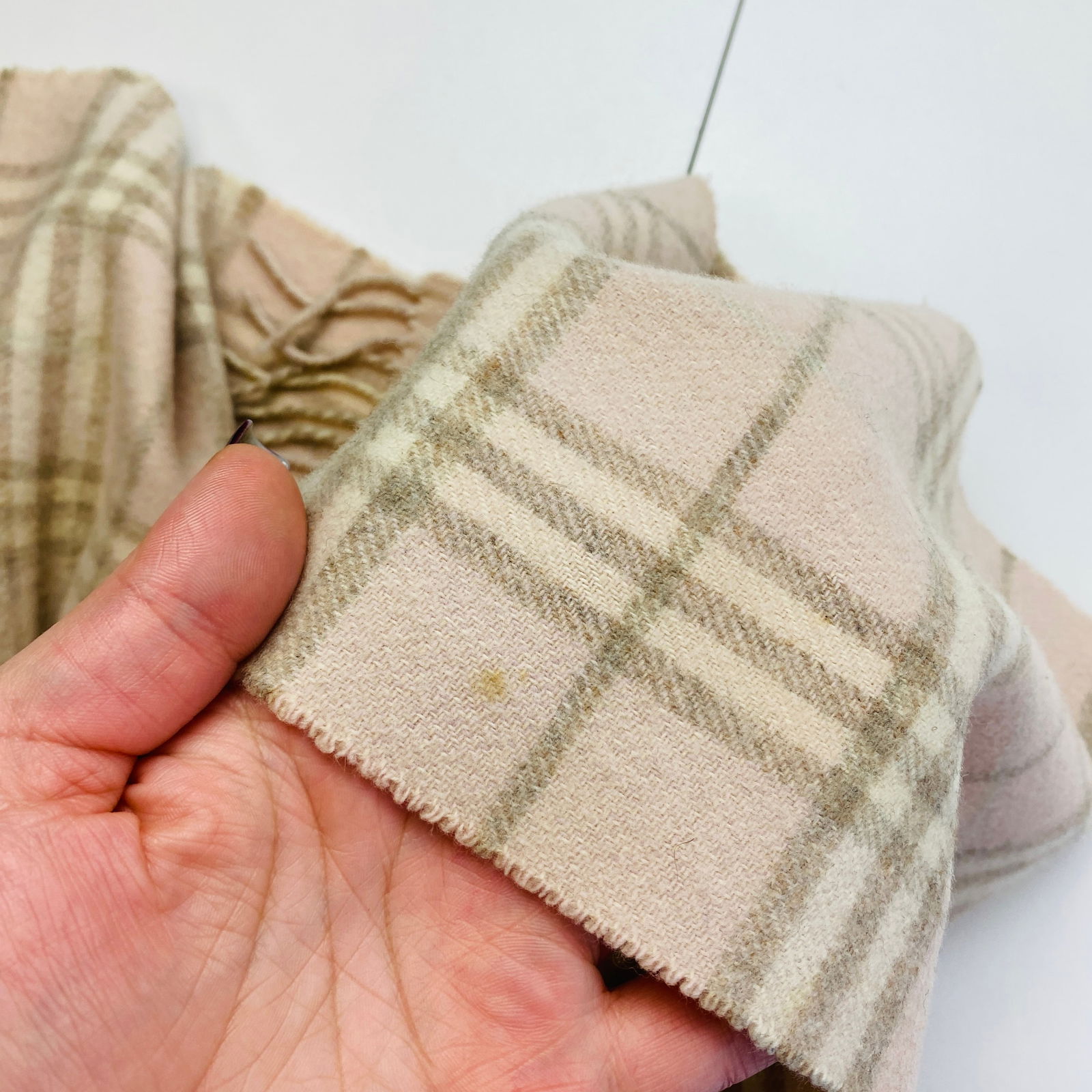 Burberry Children Pink Merino Wool & Cashmere Small Scarf - 7