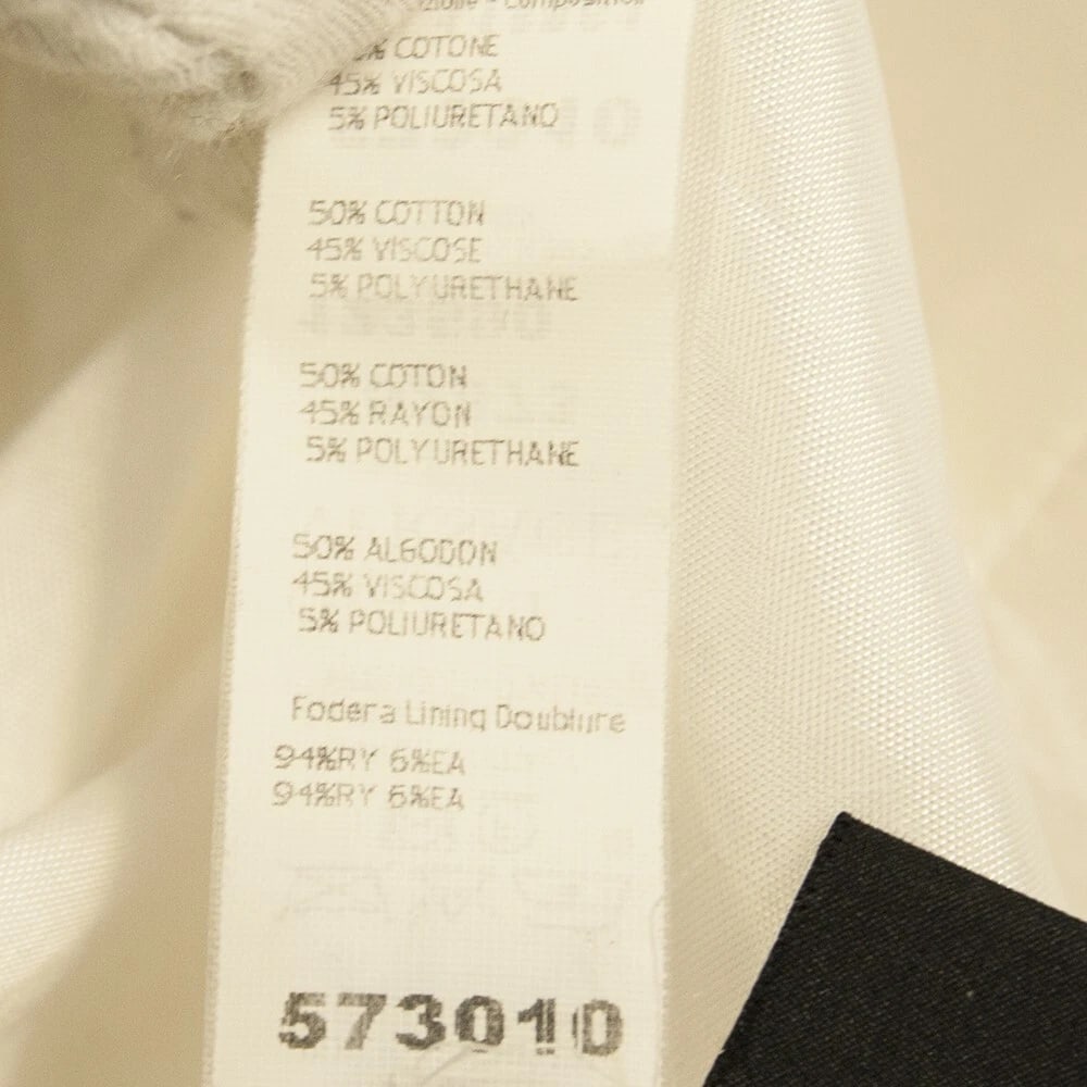 Versace White Cotton Blend Lace Trimming Collarless Hook & Eye Front Coat sz 48 - 5