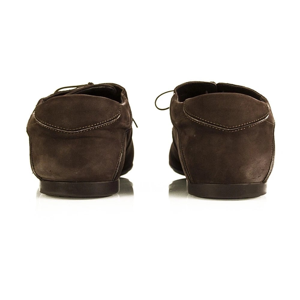 Louis Vuitton Men's Brown Damier Embossed Oxfords Rubber Sole Lace Up Shoes 8 - 6