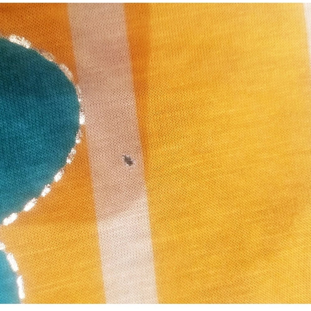 T - Bags Los Angeles Floral Yellow Teal Jersey Open Back Maxi Dress size M - 7