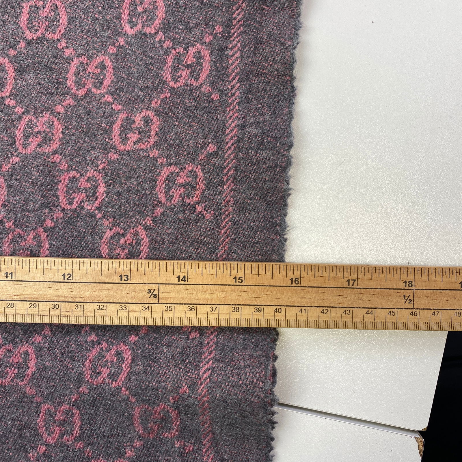 Gucci Pink Grey Wool Scarf - 6