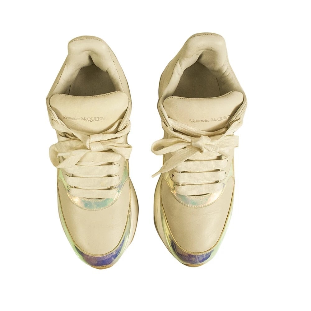 ALEXANDER MCQUEEN Oversized Runner Low-Top Sneakers JOEY White Cream size 37 - 2