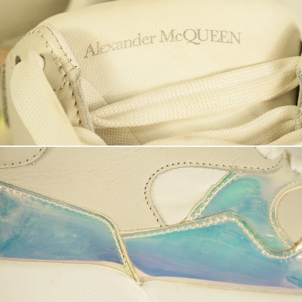 ALEXANDER MCQUEEN Oversized Runner Low-Top Sneakers JOEY White Cream size 37 - 9