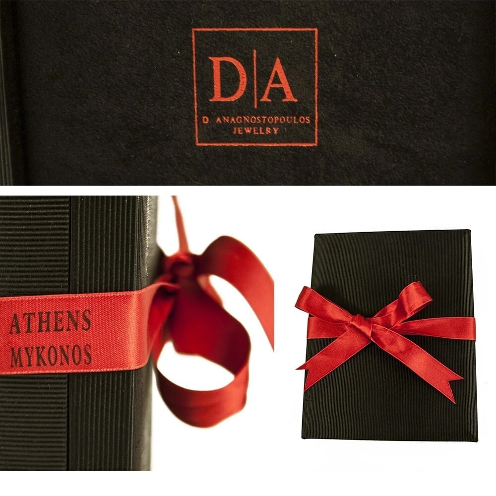 D A Anagnostopoulos Mykonos Black Fabric Red Corals Scarf Necklace - 9