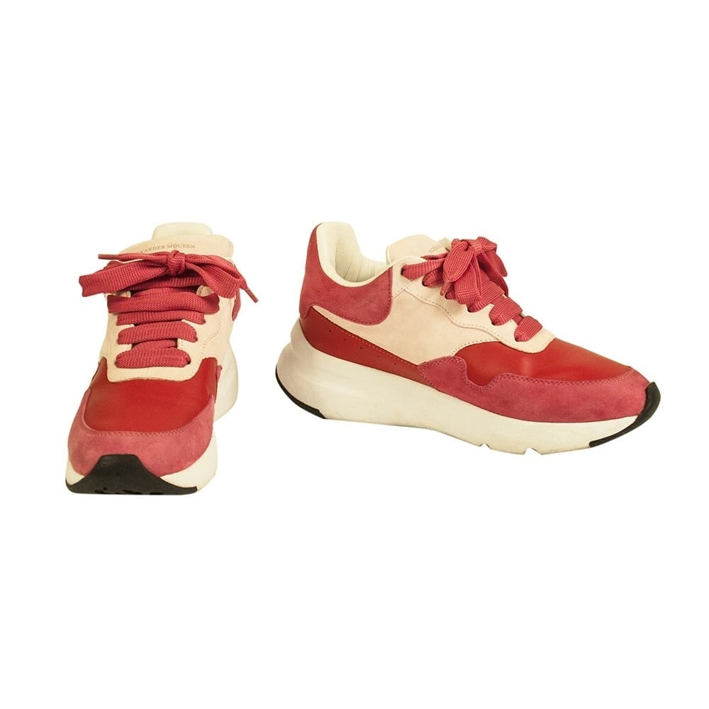 ALEXANDER MCQUEEN Oversized Runner Low-Top Sneakers JOEY Red & Pink size 37,5 (1 of 9)