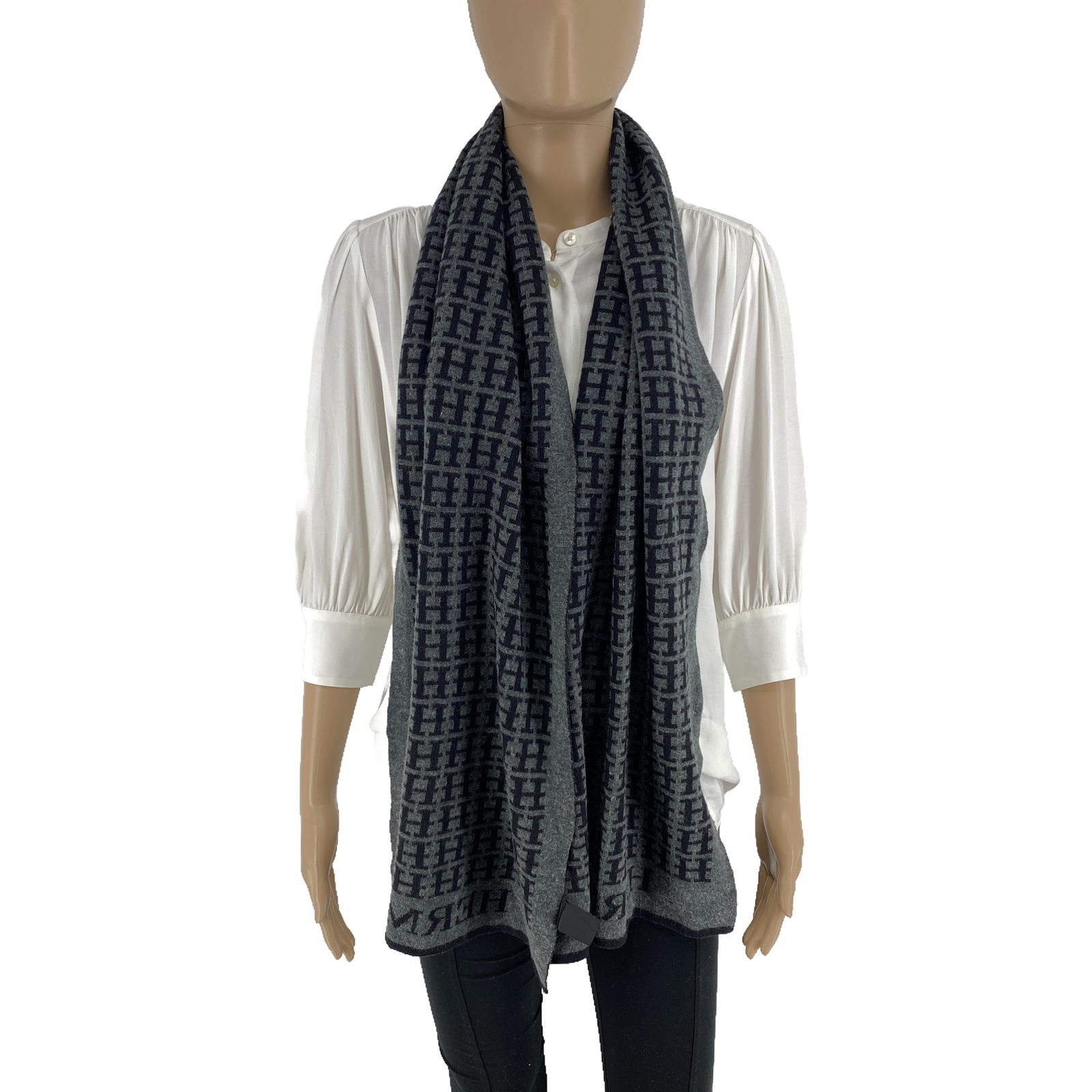 HERMES Vintage 100% Soft Woolmark Wool Scarf - 3