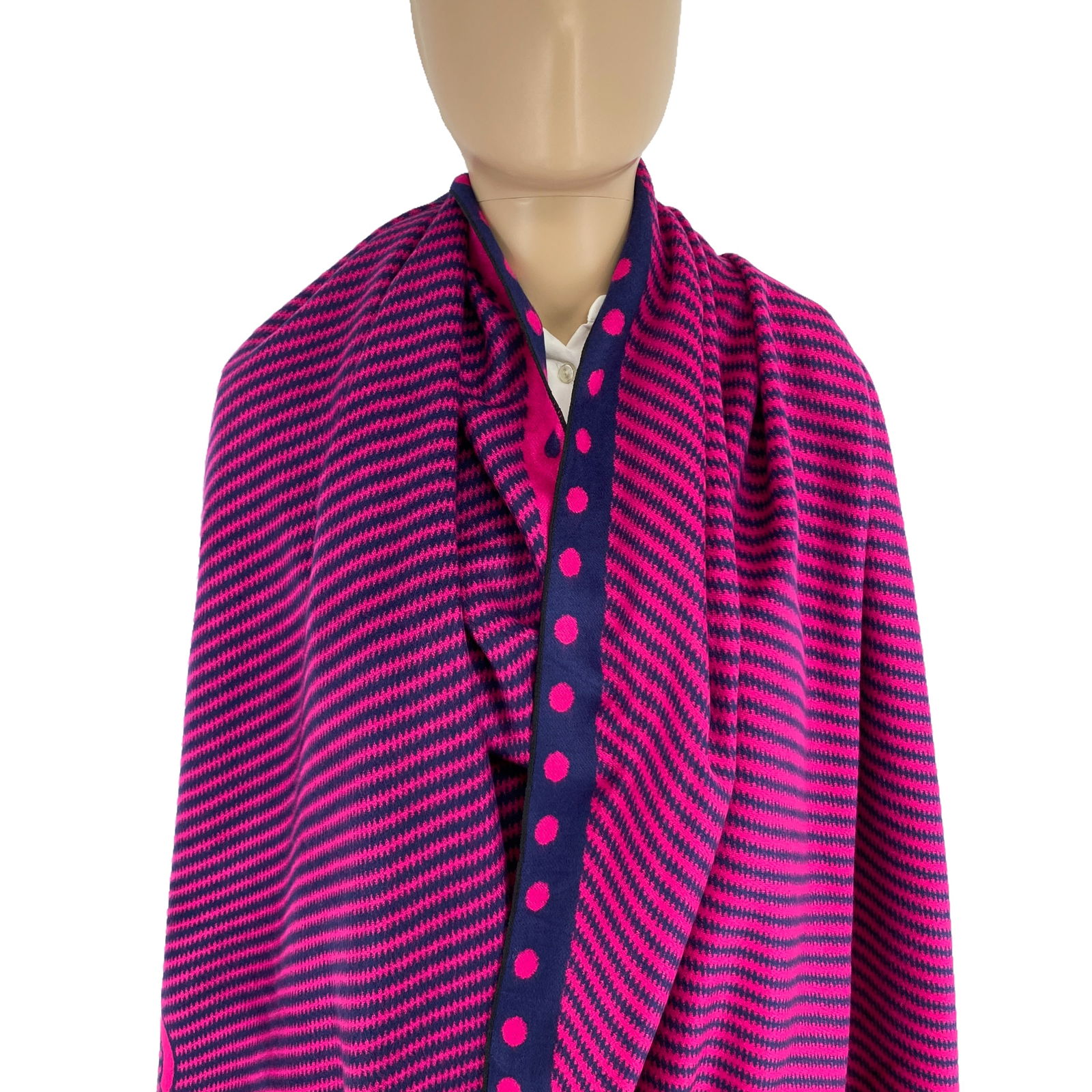 Chanel Large Silk & Wool Shawl Scarf - 2