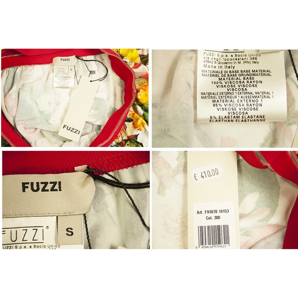 Fuzzi Multicolor Cactus Flowers Off Shoulder Top Long Maxi Skirt Set size S - 4