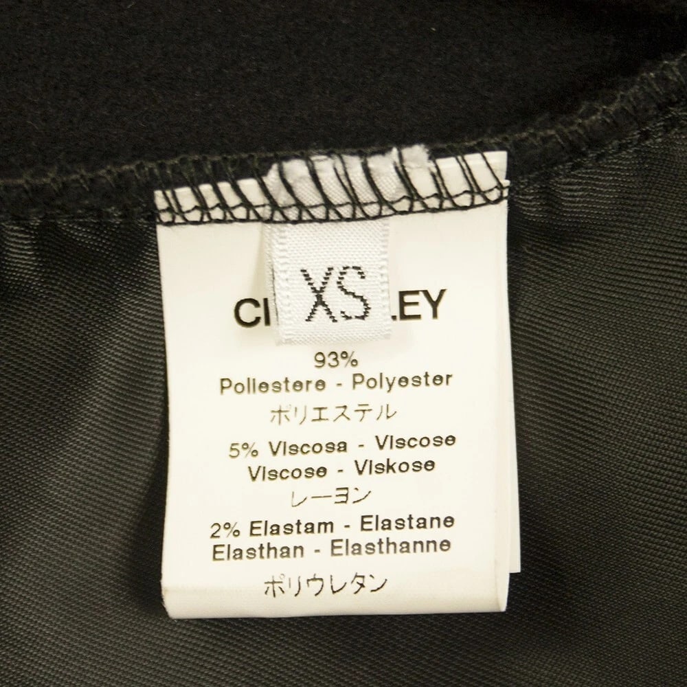 Crossley Black Polyester Button Front Warm Winter Long Coat size XS - 4