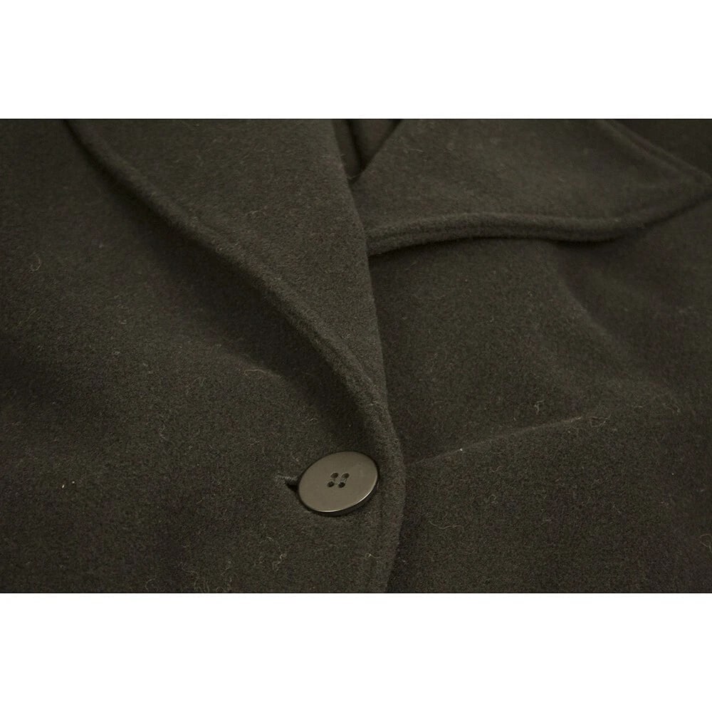 Crossley Black Polyester Button Front Warm Winter Long Coat size XS - 5