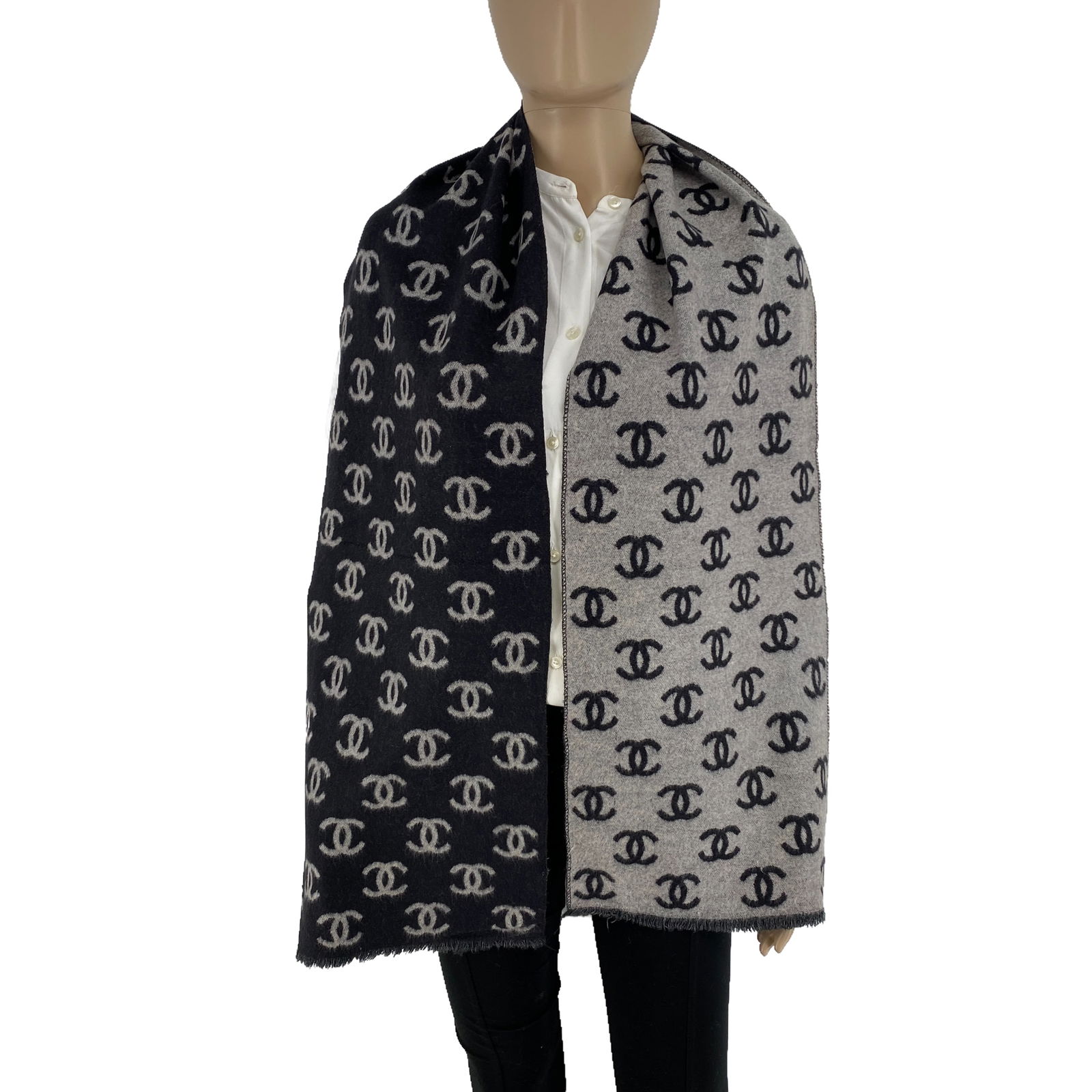 Chanel Cashmere & Silk Blend Scarf (1 of 9)