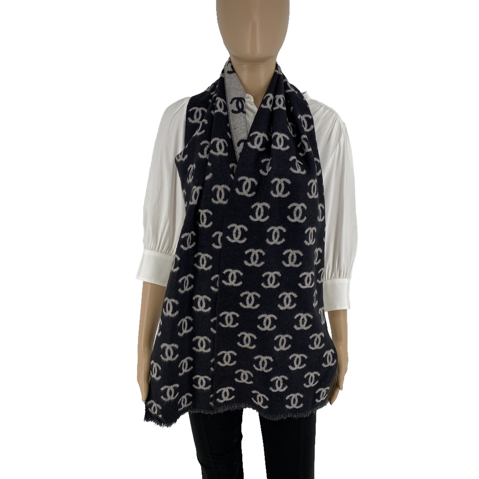 Chanel Cashmere & Silk Blend Scarf - 3