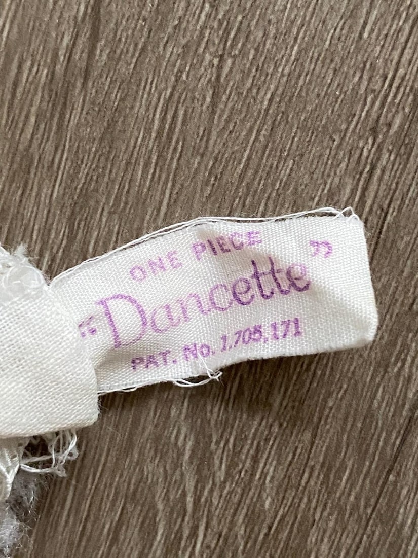 Vintage 1960s White Lace Body Suit Dancette Sz xS S - 9