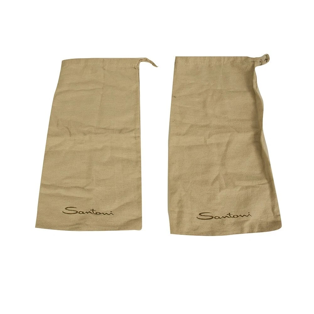 Santoni Black Brown Fur Leather Low Top Sneakers Trainers Shoes size 37 - 9