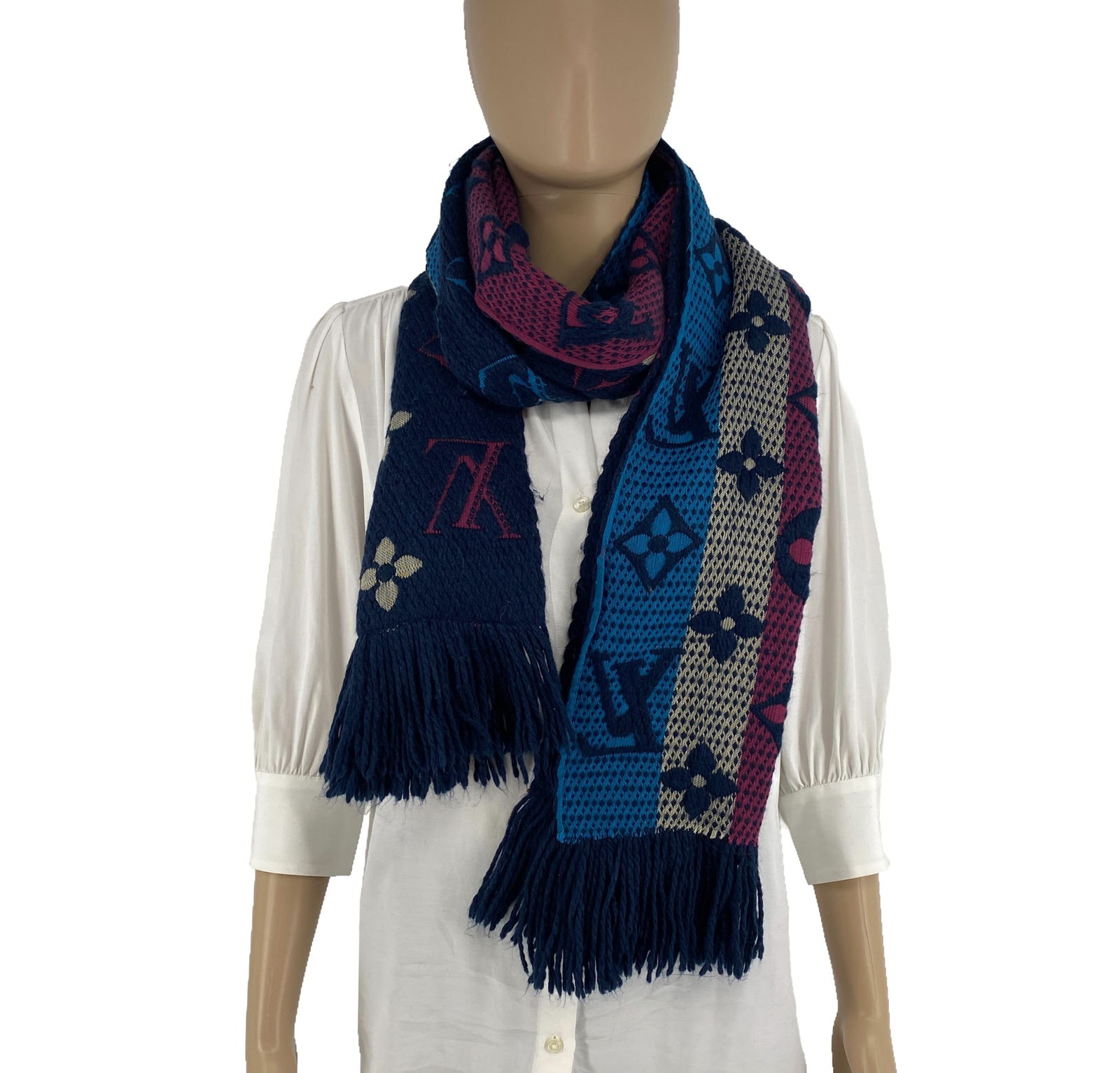 Louis Vuitton Multicolour Thick Wool & Silk Scarf - 4