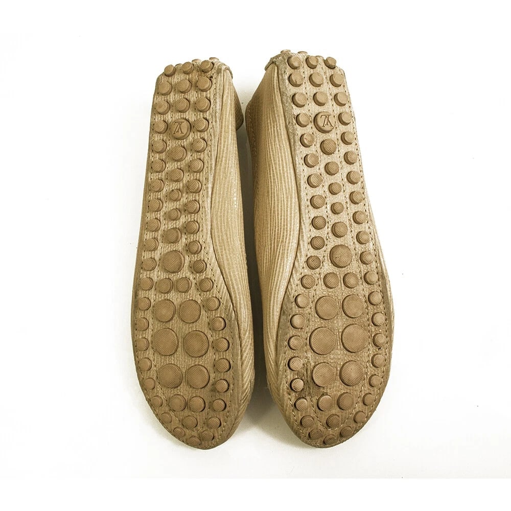 Louis Vuitton Beige epi leather Oxford ballerina ballet flats LV monogram 39,5 - 2