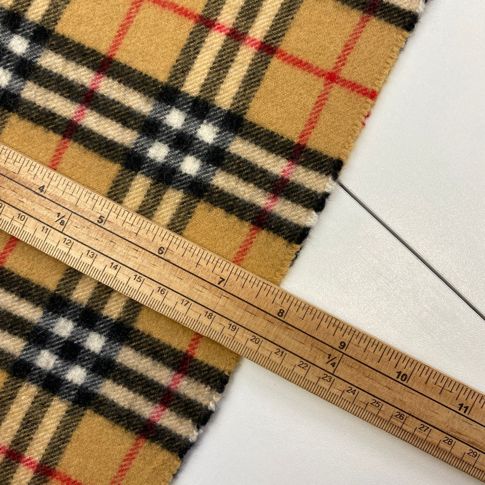 Burberry Children Light Brown 100% Cashmere Small Scarf 127 x 20 cm - 10