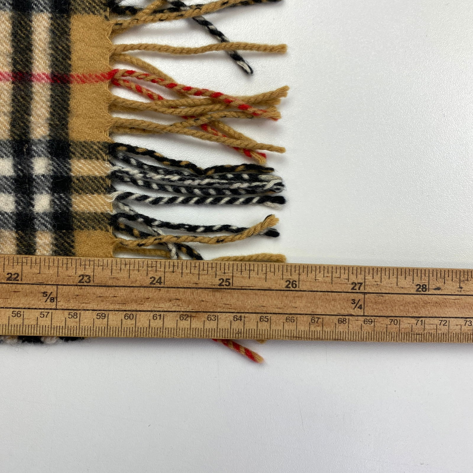 Burberry Children Light Brown 100% Cashmere Small Scarf 127 x 20 cm - 11