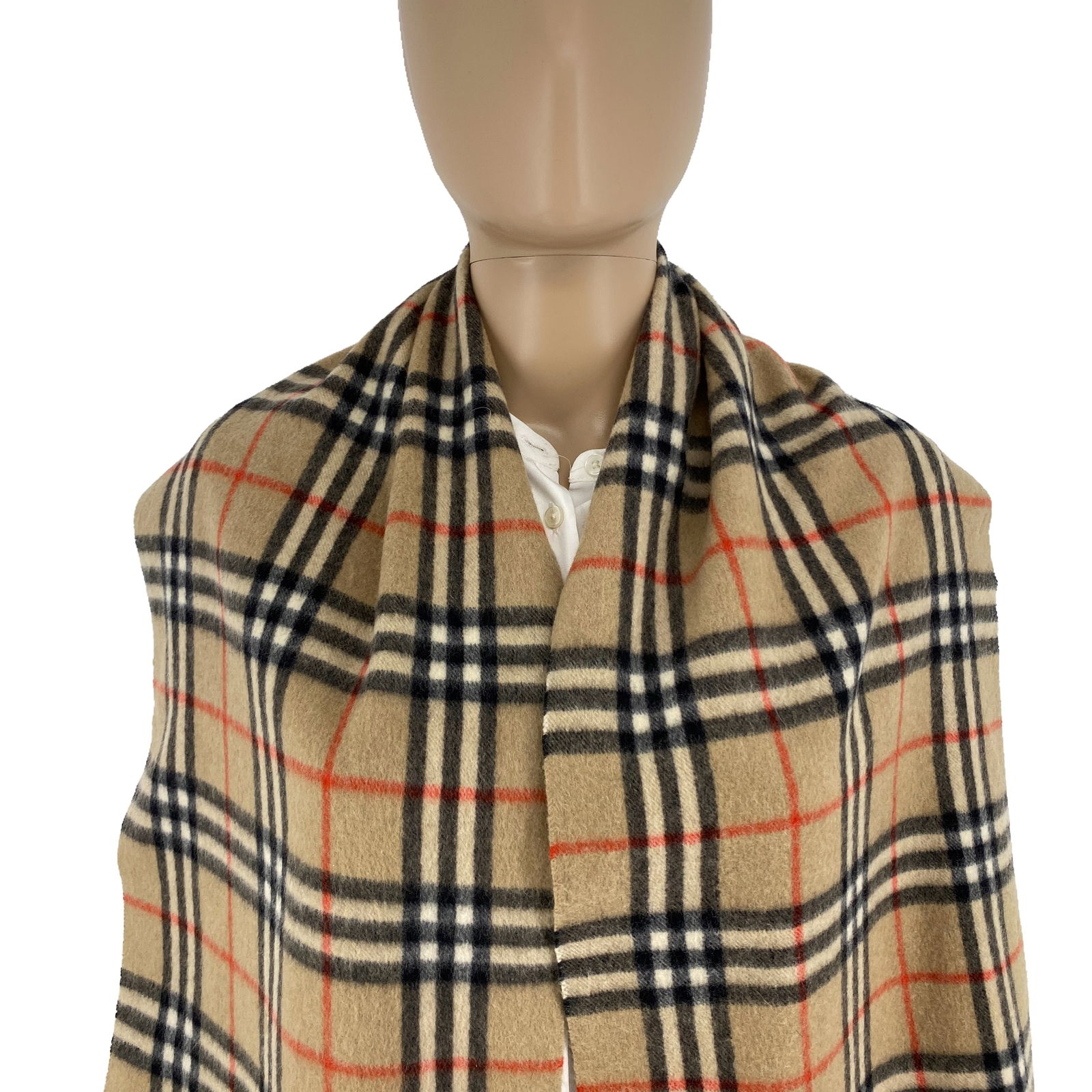 Burberry Light Brown 100% Cashmere Scarf - 2