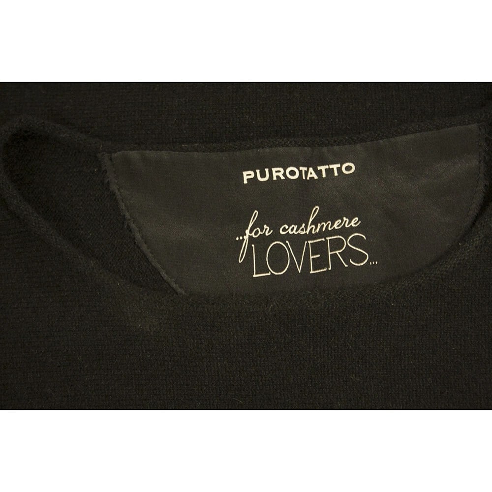 Purotatto Black Cashmere Round Neckline Sleeveless Vest Top Size M - 3