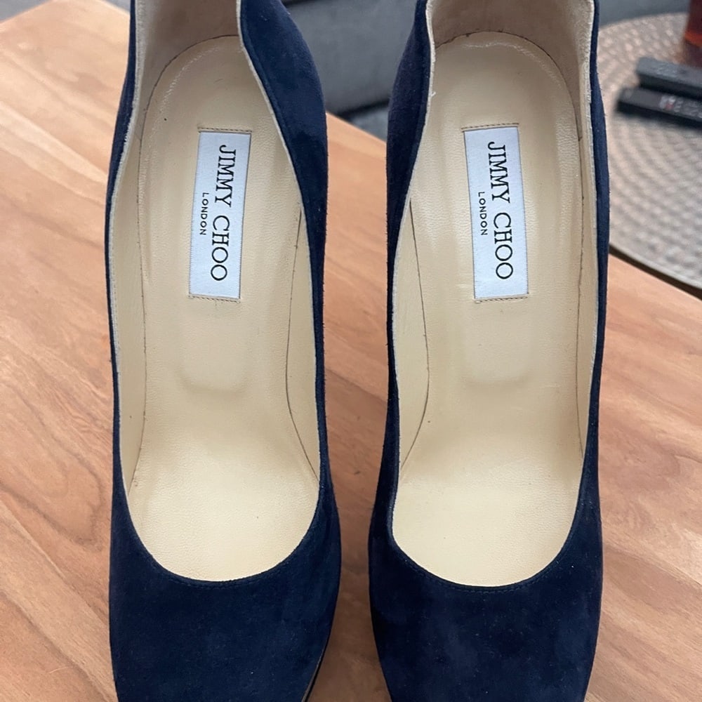 Gorgeous, Brand New, jimmy Choo Navy & gold platform pumps heels shoes 4… - 6