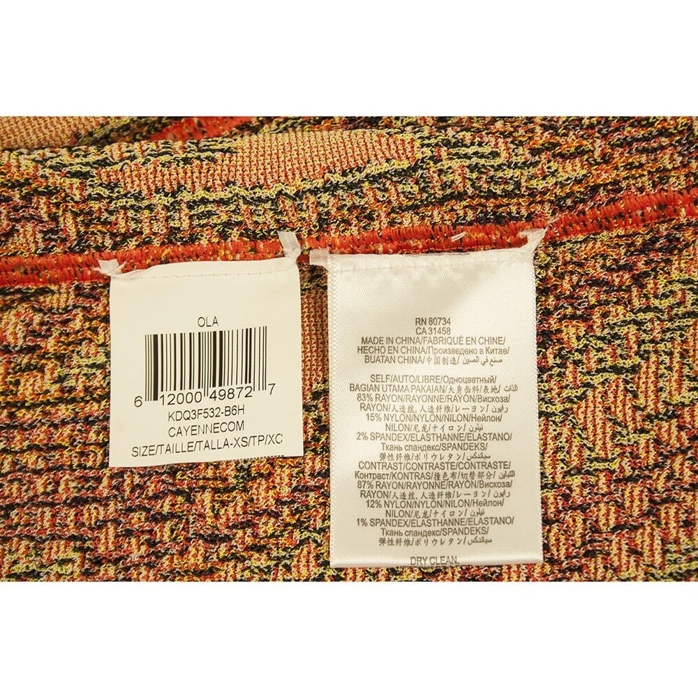 Herve Leger Ola Geometric Crochet Jacquard Pencil Skirt size XS - 5