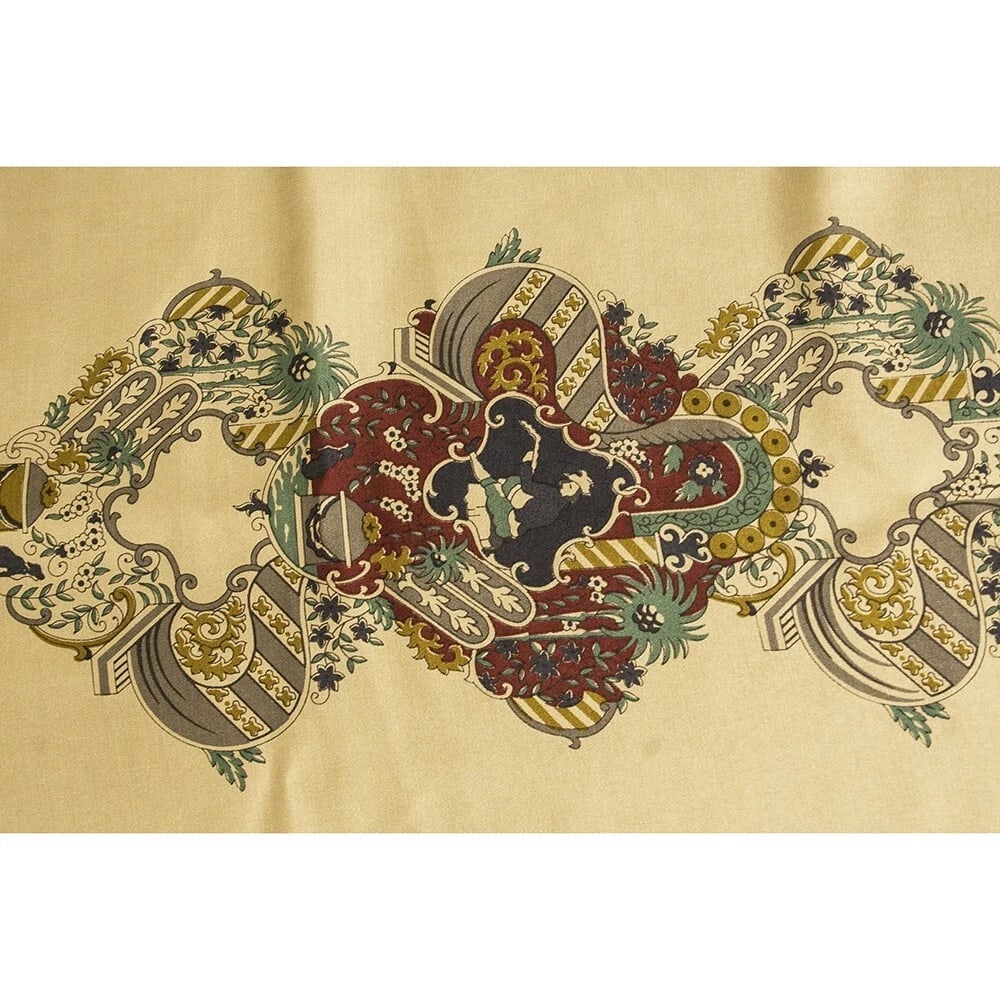 Salvatore Ferragamo Beige Paisley Floral Long Silk Scarf Foulard Shawl - 7