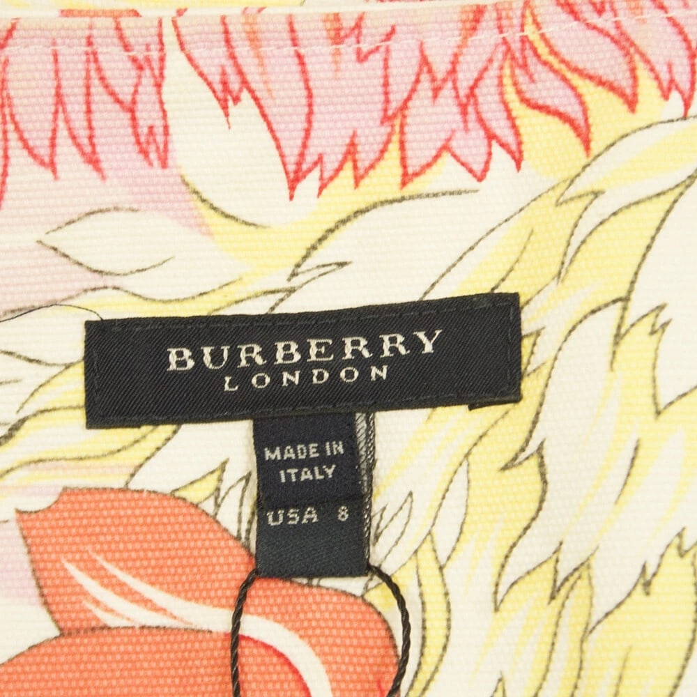 Burberry Floral Pink Flowers Cotton Knee Length Skirt size UK 10, US 8 - 3