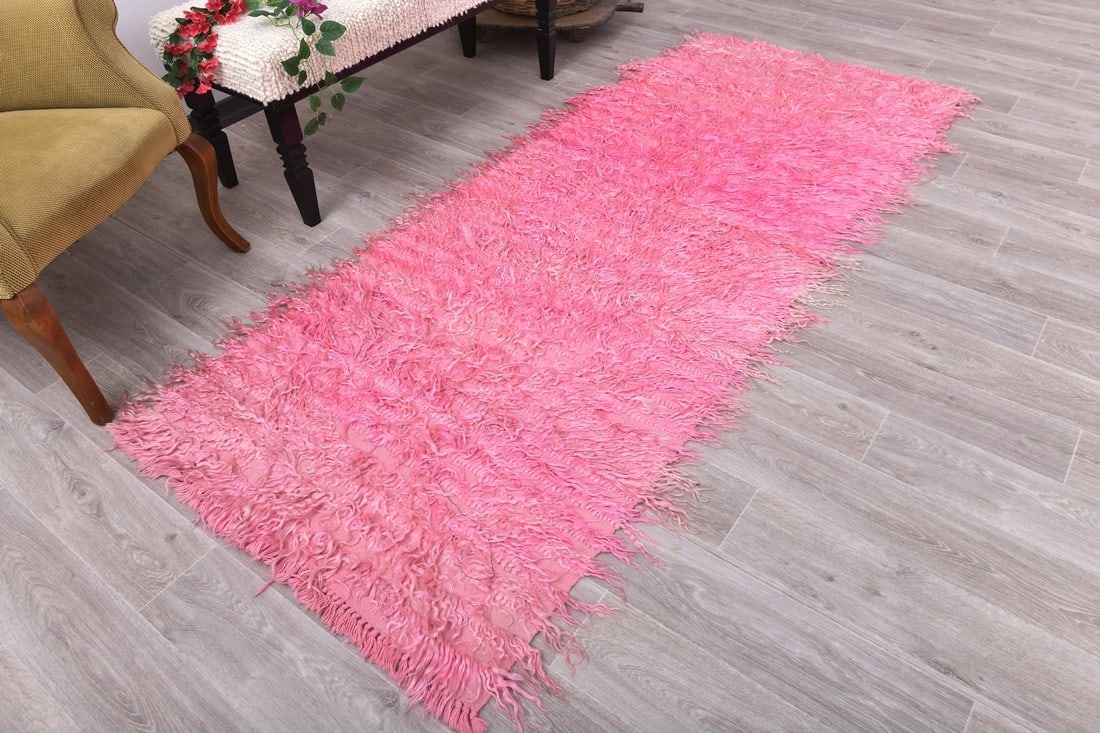 3'2'' x 8'3'' Tulu Filikli Kilim Rug - 241849 - 2