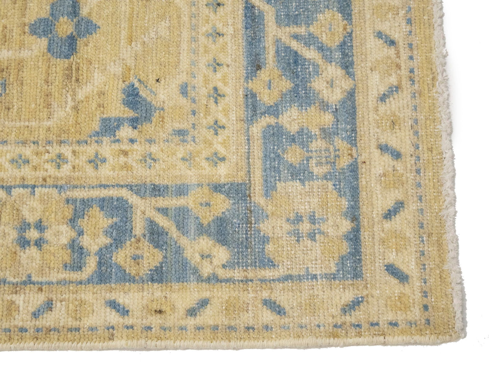 Beige Floral Khotan 3X12 Oushak Oriental Runner Rug - 8