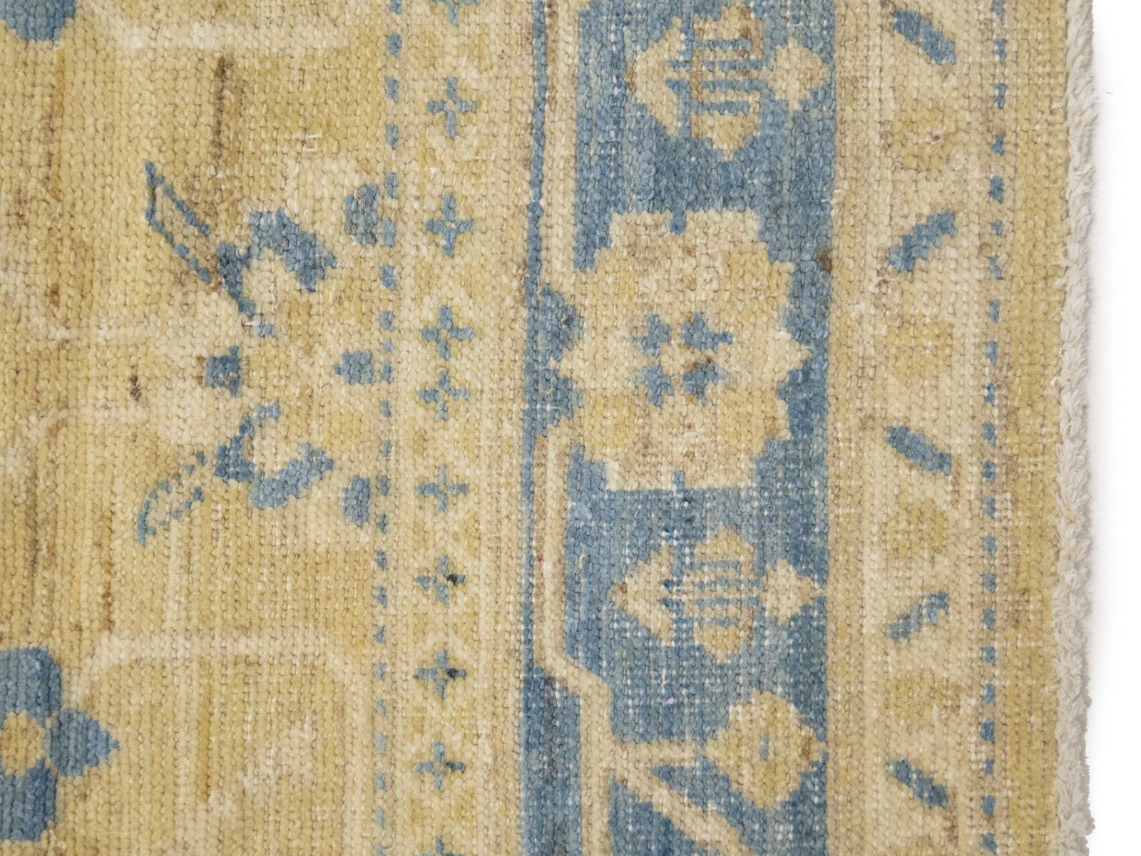 Beige Floral Khotan 3X12 Oushak Oriental Runner Rug - 9