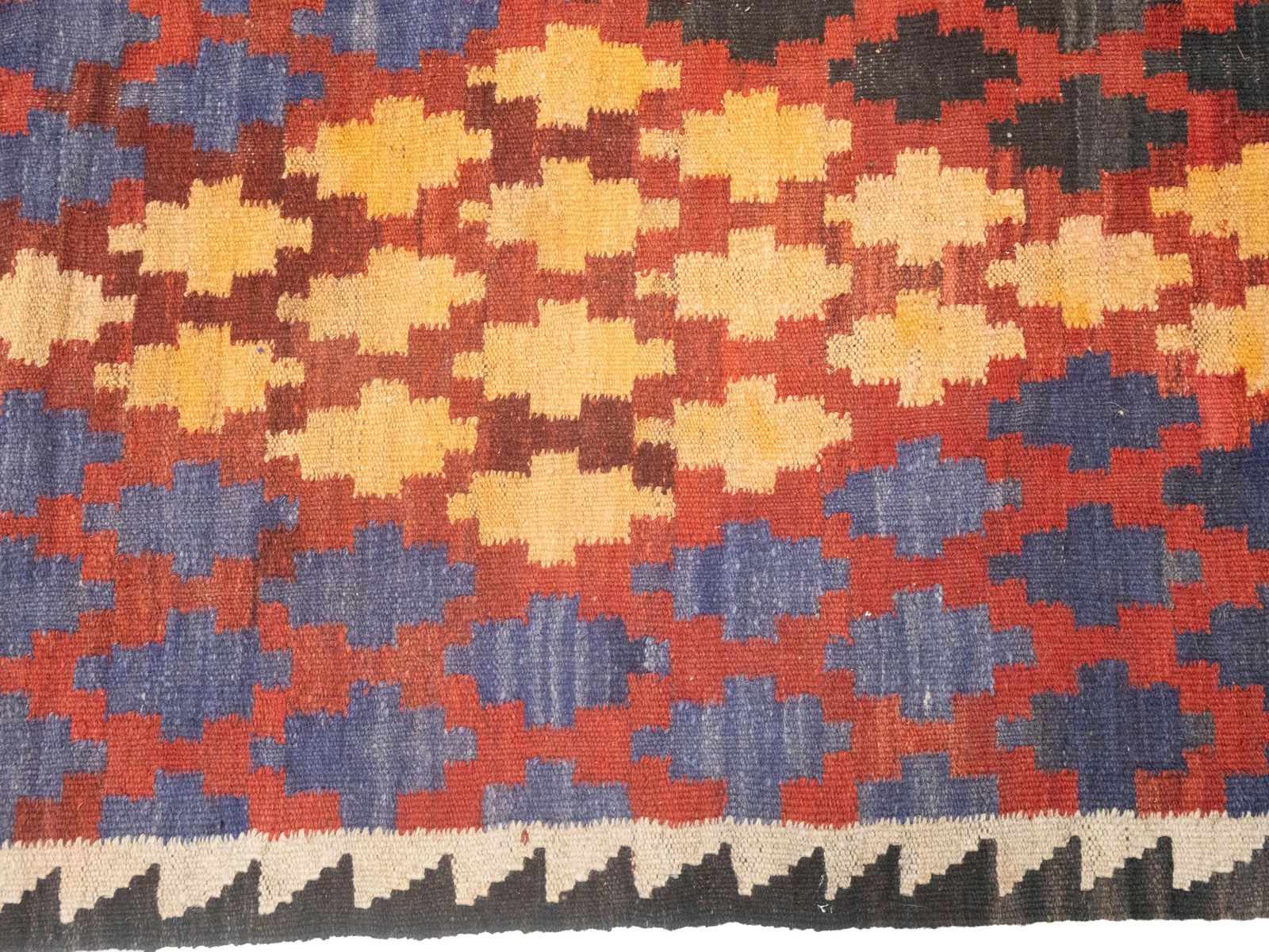 Multicolored Geometric Tribal 6'6X9'9 Kilim Afghan Oriental Rug - 12