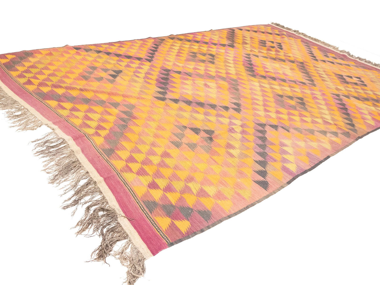 Multicolored Geometric Reversible 10X15 Kilim Oriental Rug - 4