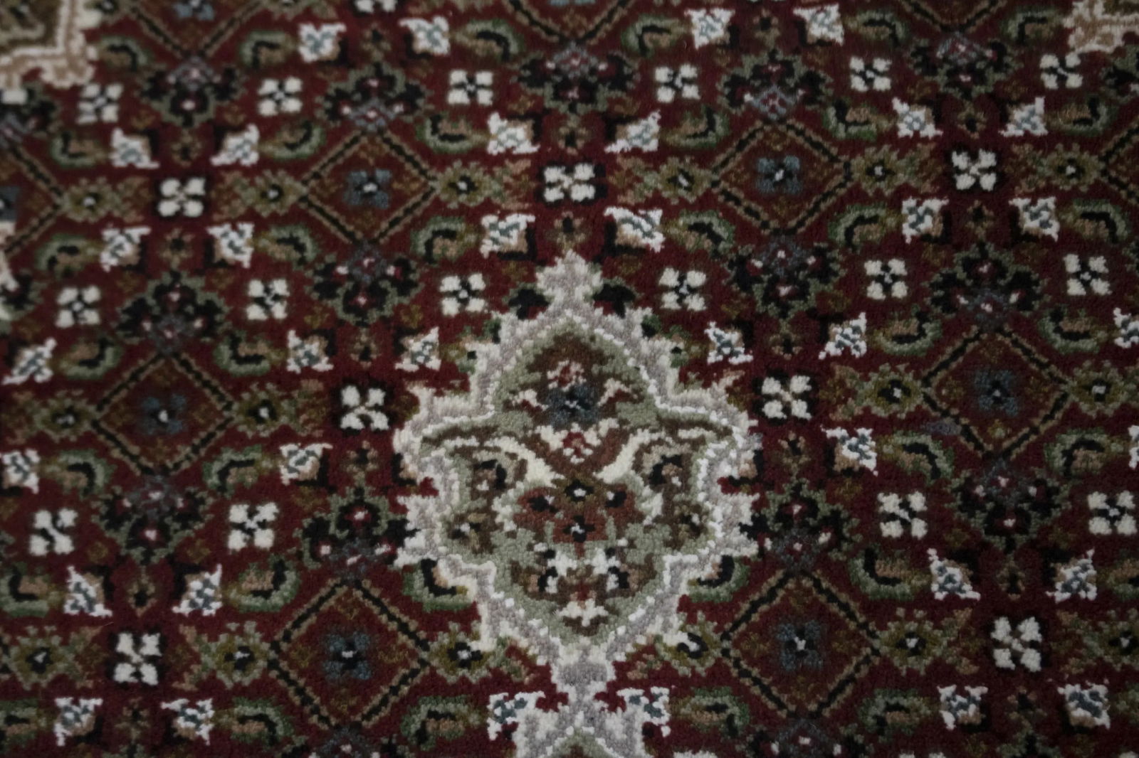 Red Floral Geometric 3X9 Tabriz Fish Mahi Oriental Runner Rug - 6