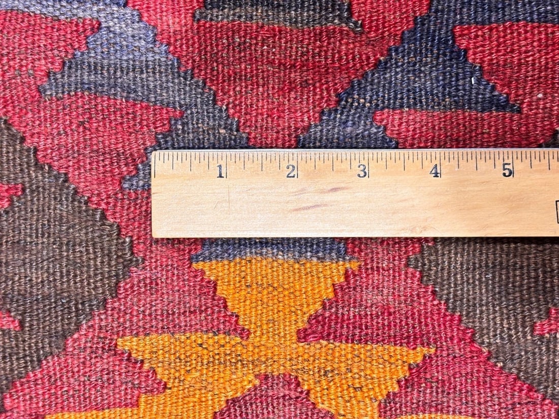 Hand-Knotted Maymana Kilim Tribal Flatweave Wool Oriental Rug 8'11" x 13'4" - 9