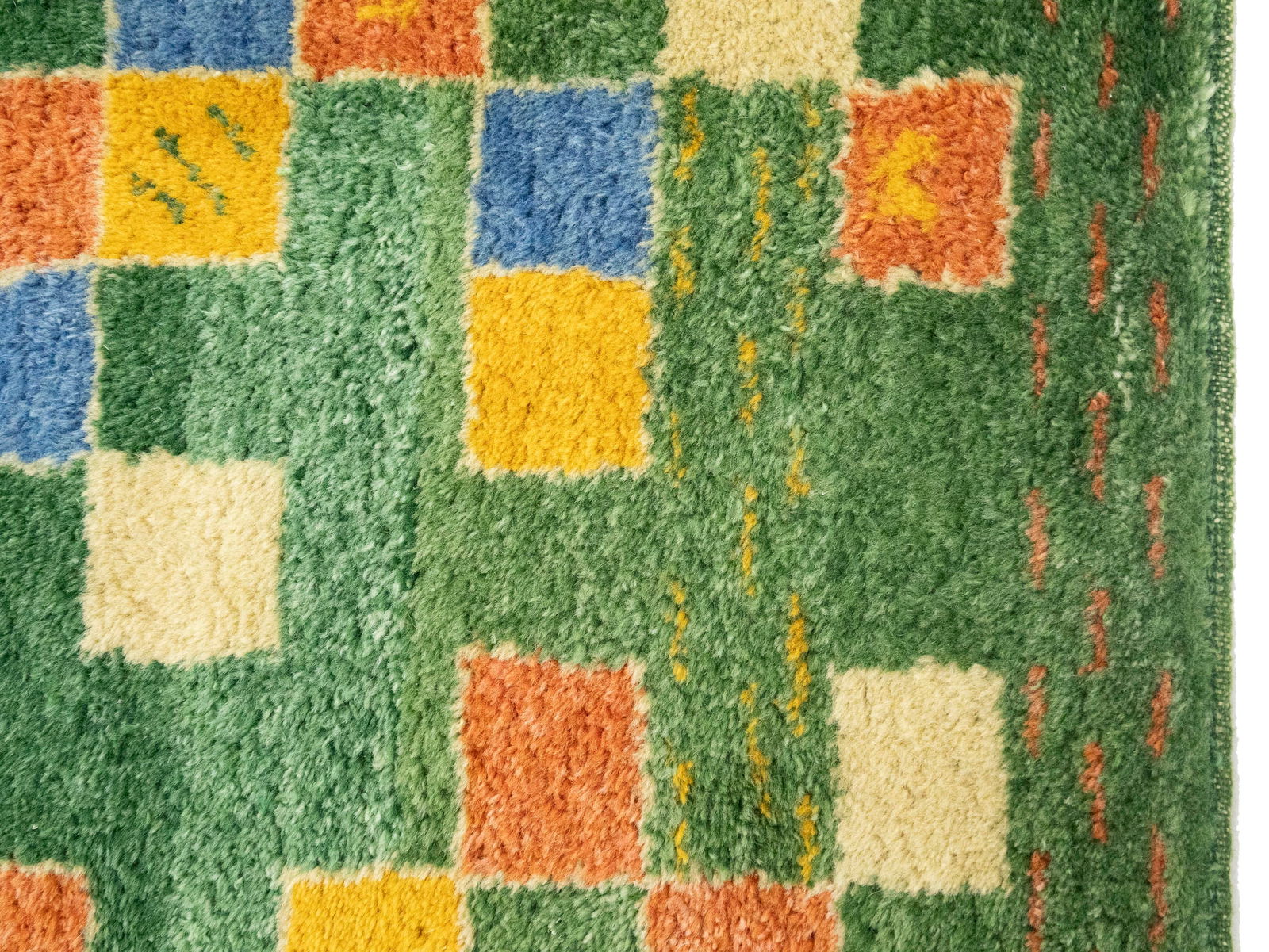 Green Tribal 2'6X4 Indo-Gabbeh Oriental Rug - 10