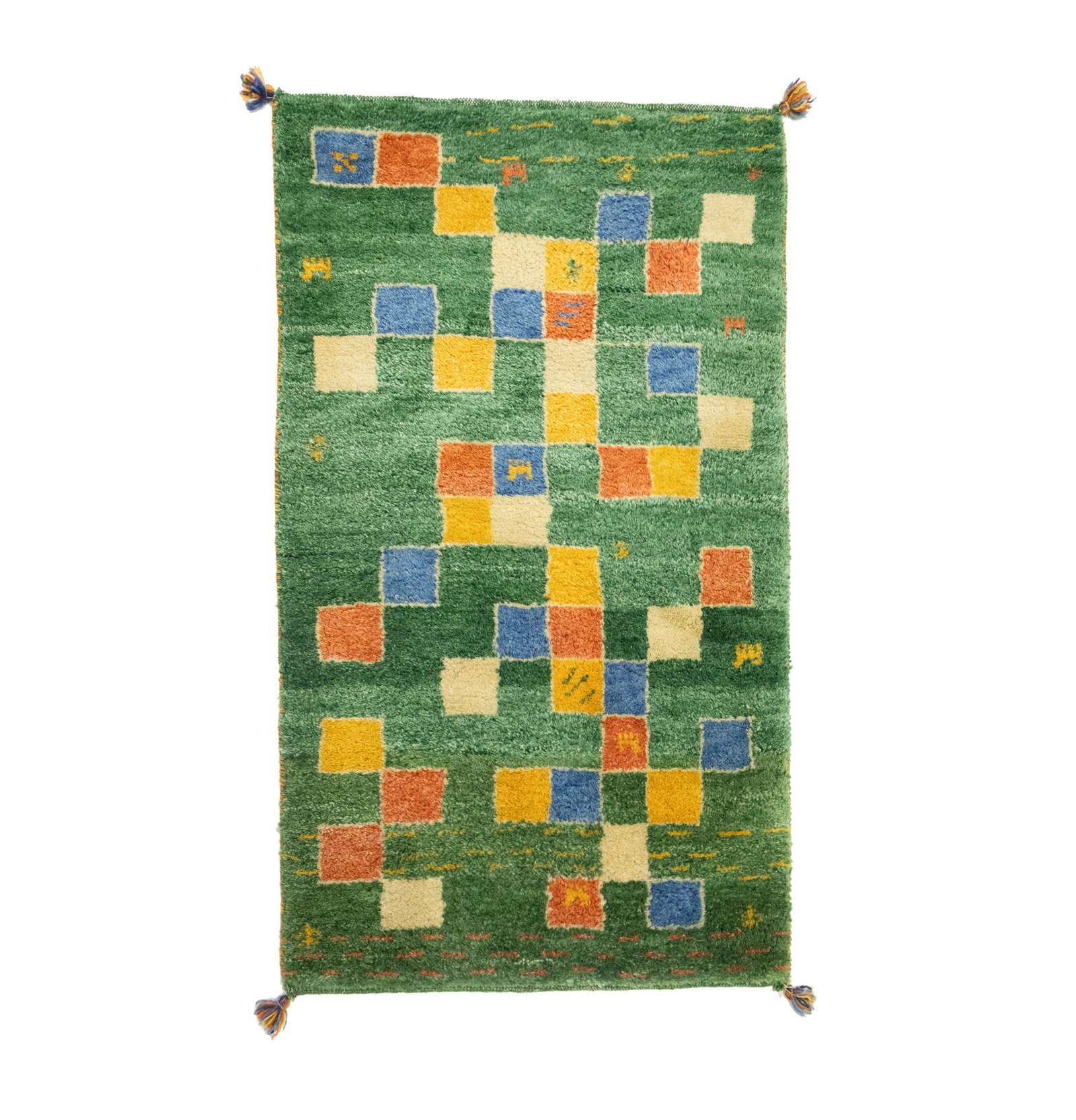 Green Tribal 2'6X4 Indo-Gabbeh Oriental Rug (1 of 15)