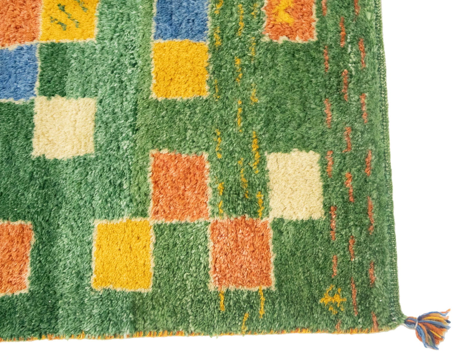 Green Tribal 2'6X4 Indo-Gabbeh Oriental Rug - 9
