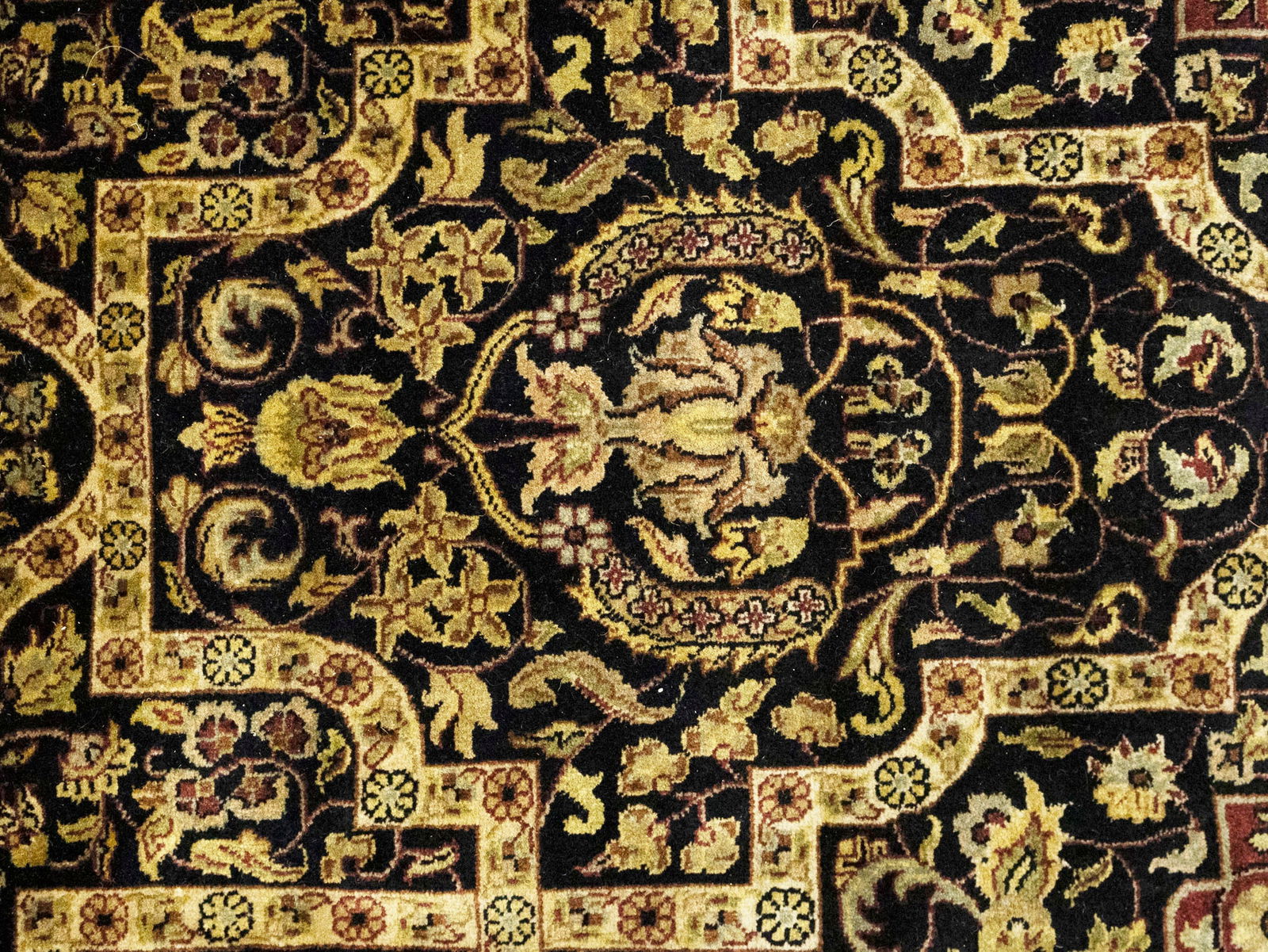 Black Floral Classic 8'7X11'9 Agra Jaipur Oriental Rug - 11