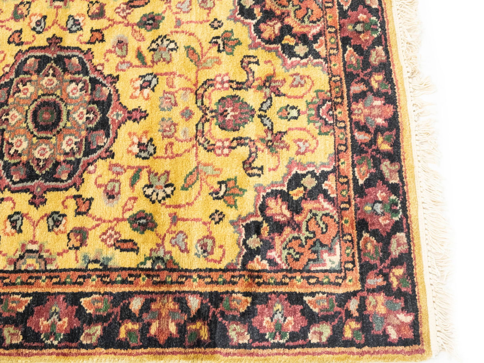 Golden Beige Floral 2'6X12 Oushak Oriental Runner Rug - 8